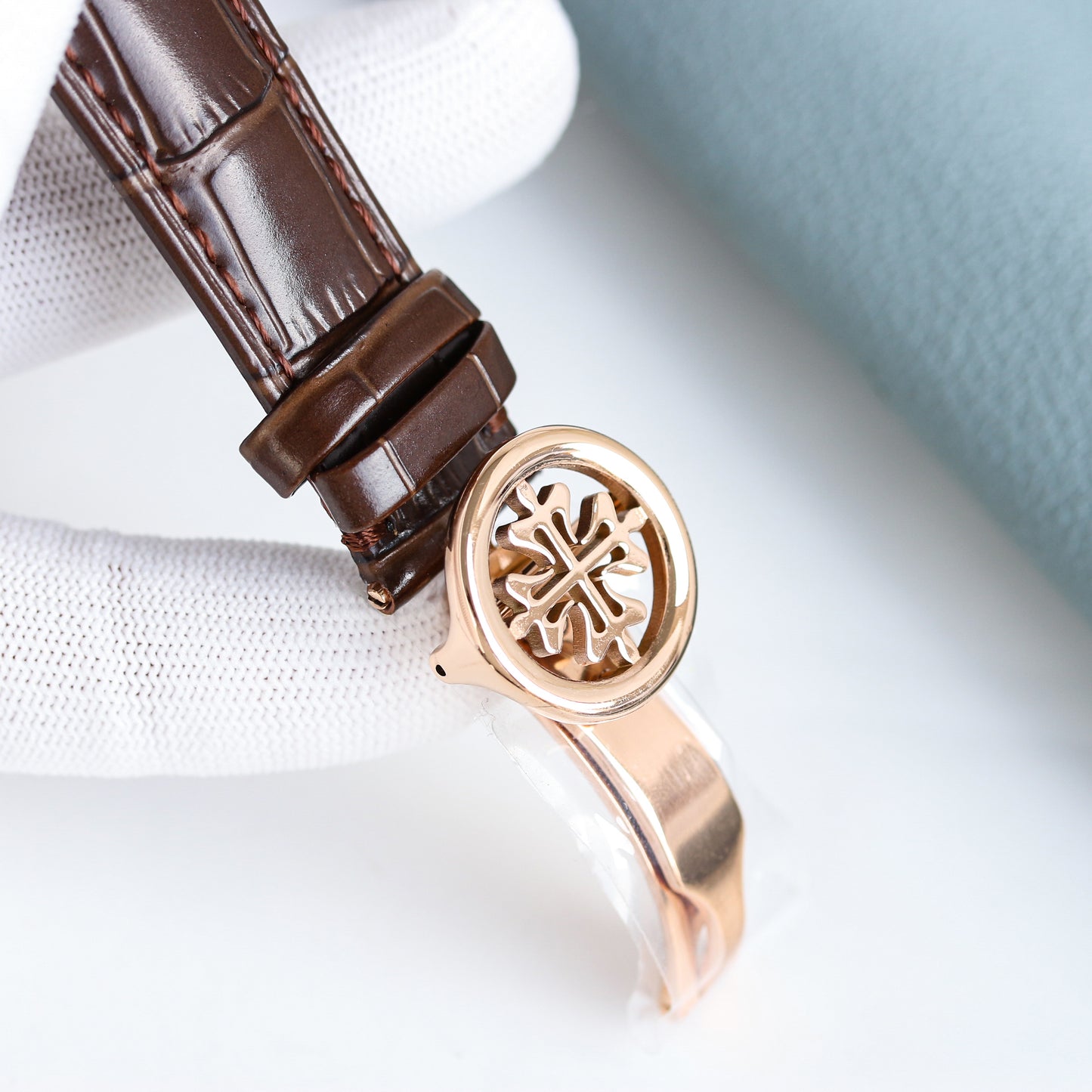 Rose gold -White Silver - Brown Leather - Automatic - 42mm