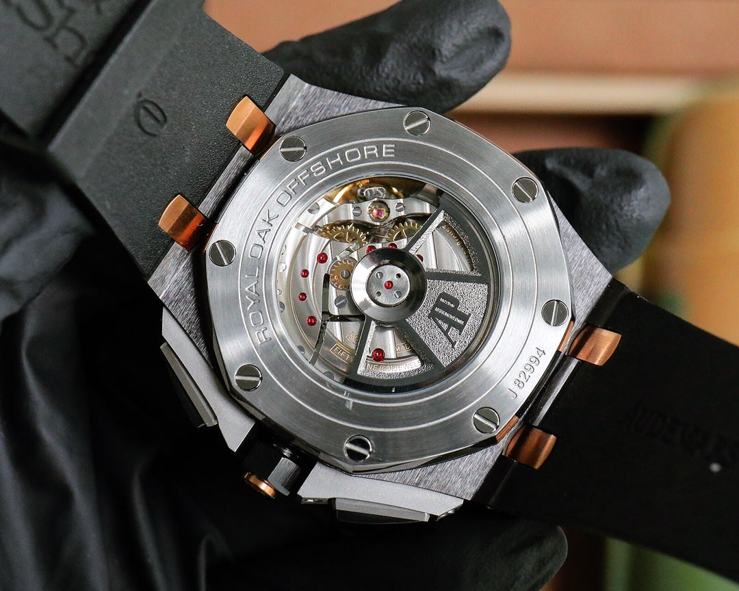 TOP! Chronograph- Rose gold -Black Ceramic- Black Rubber - Automatic - 42mm