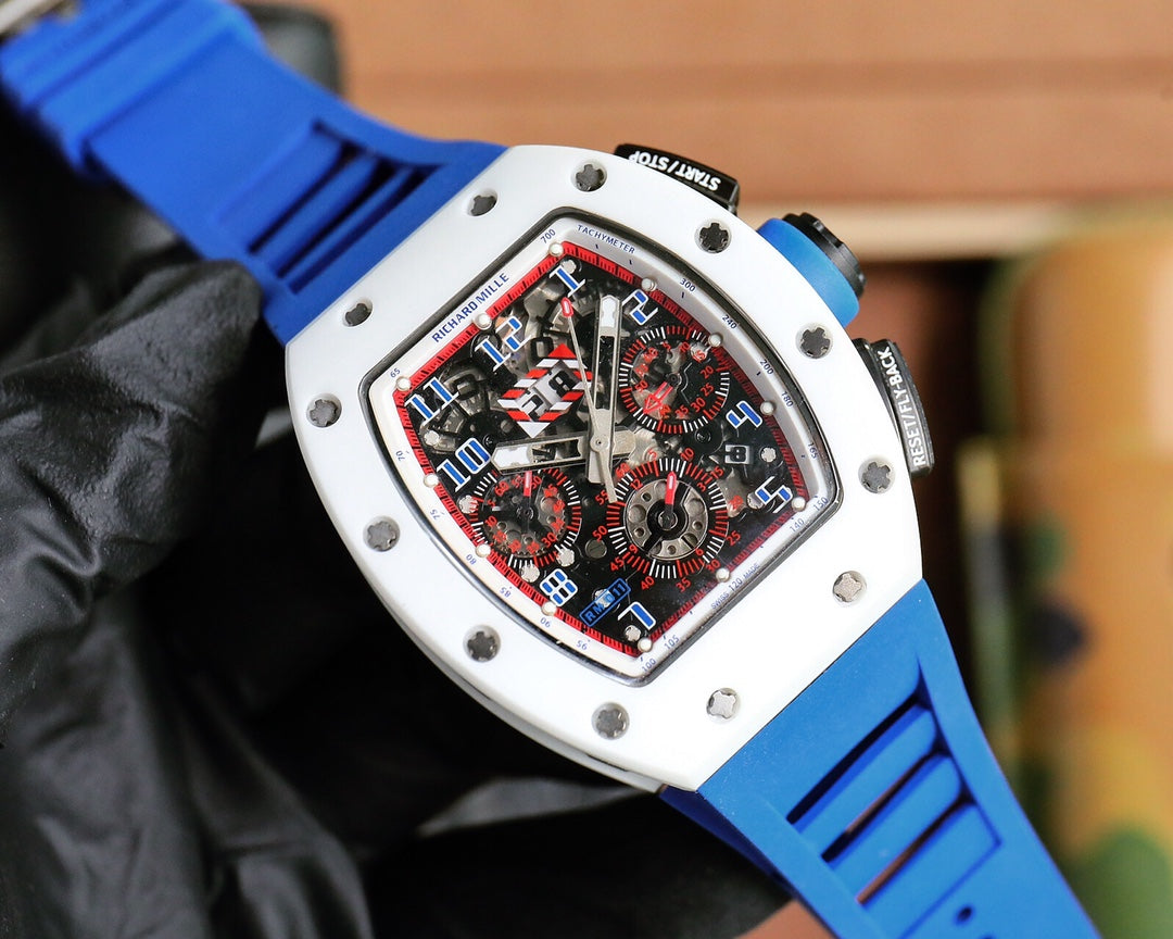 Chronograph - Green Ceramic - Blue Rubber - Automatic - 40*51mm