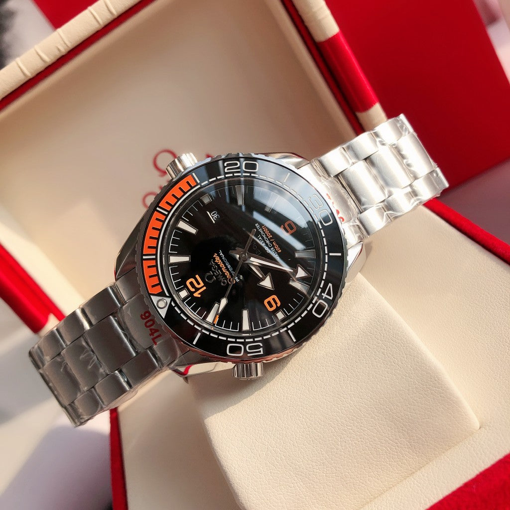 Limited-time offer! S-Master 600-Black Orange Bezel - 904L Steel - Automatic - 43mm