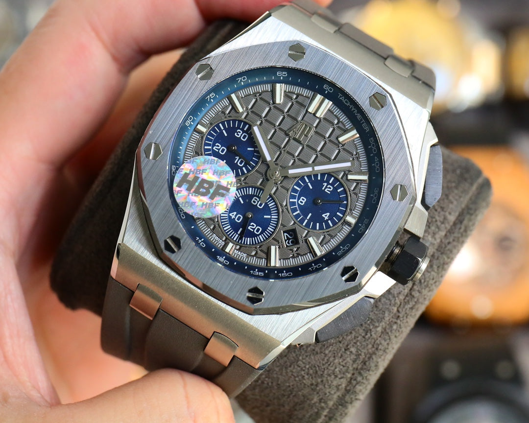 TOP! Grey Ceramic Bezel - Grey Rubber - Automatic - 43mm