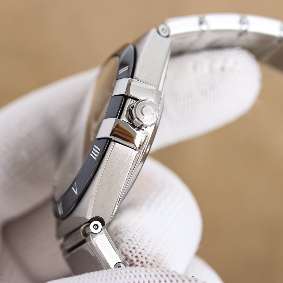 White Blue -Black - Silver 904L Steel- Automatic - 41mm