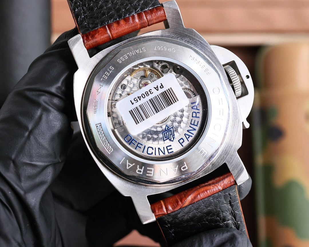 Wine Silver - Brown Leather - Automatic - 44mm