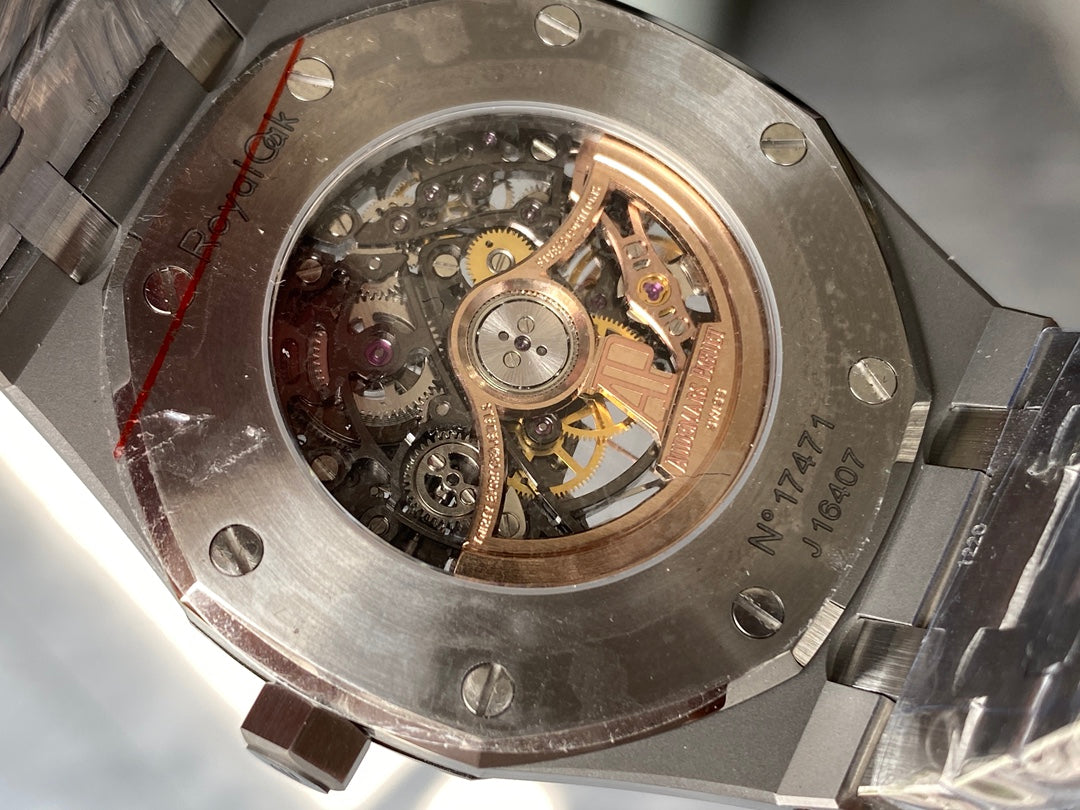 TOP 15407- Hollow Silver 904L steel - Automatic - 41mm