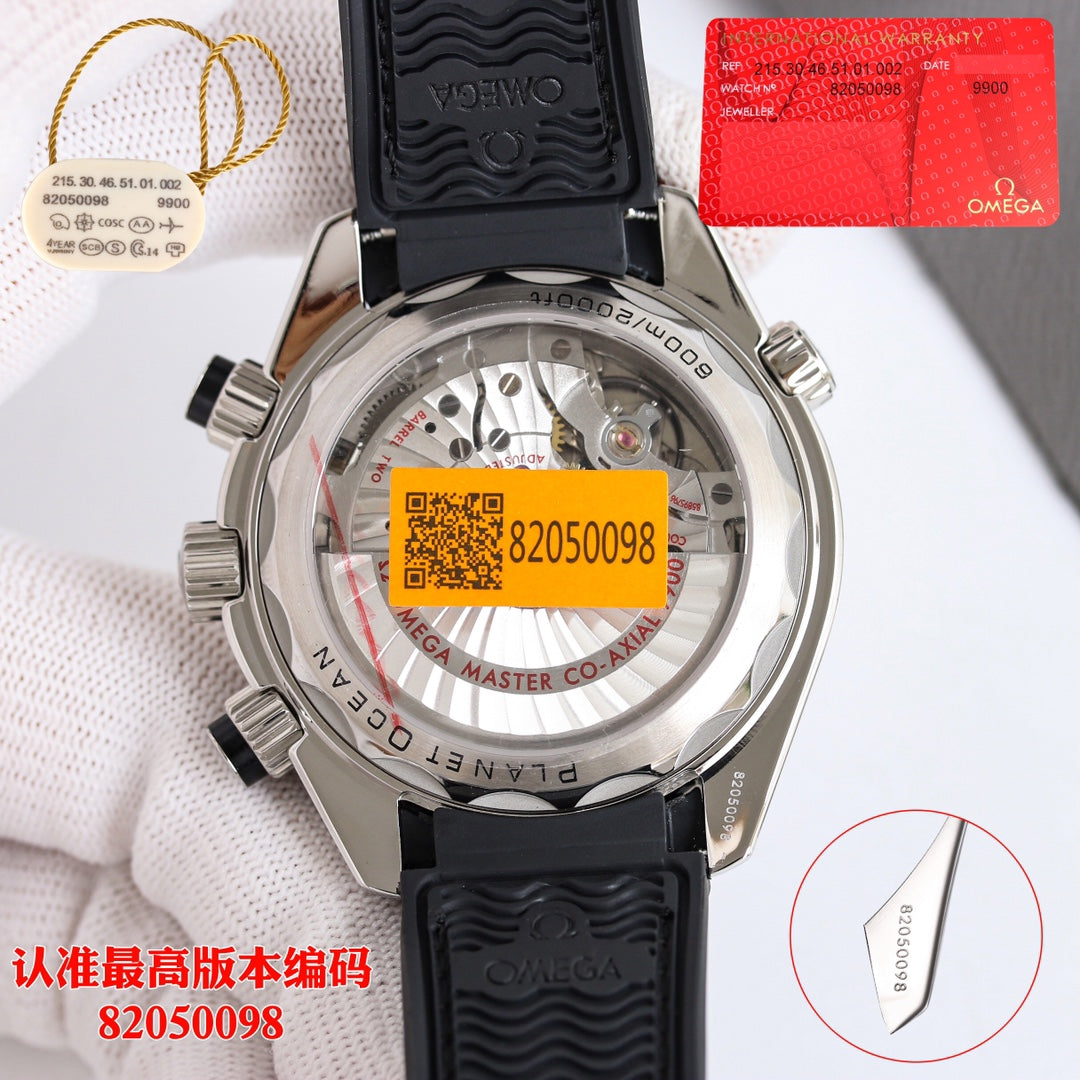 Chronograph - Selfwinding- Black Leather - Automatic - 45.5mm