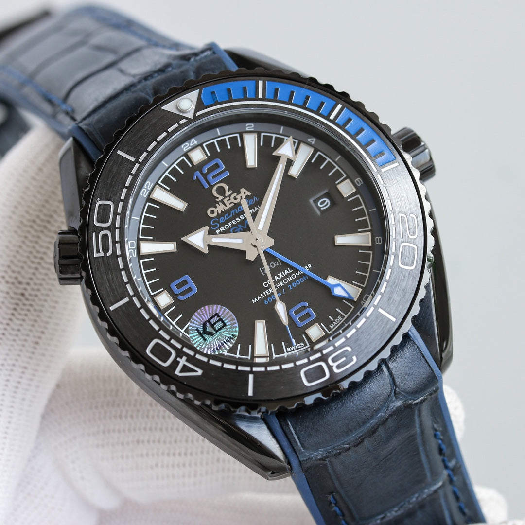 Black Blue Steel - Blue Leather - Automatic - 45.5mm