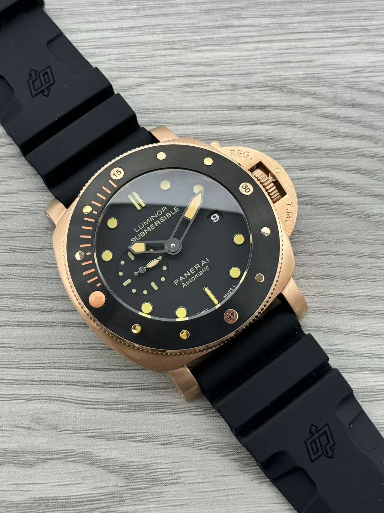 Black Yellow - 904L Steel - Black Rubber -Automatic - 47mm