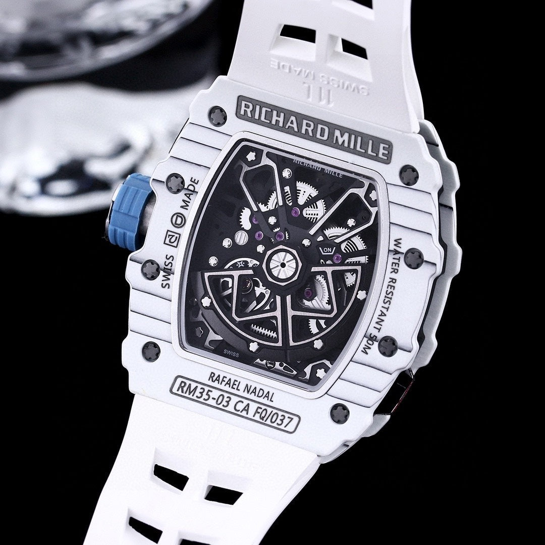 White Ceramic -White Rubber - Automatic - 40*51mm