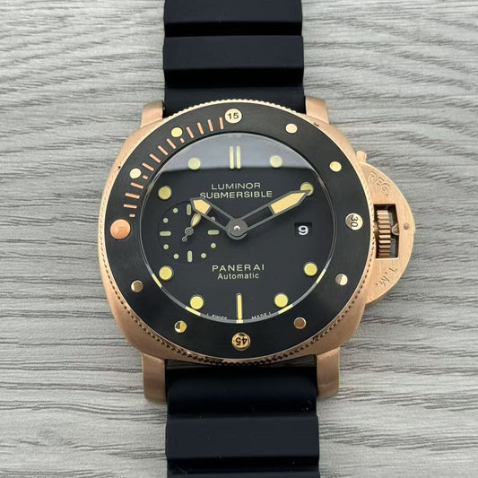 Black Yellow - 904L Steel - Black Rubber -Automatic - 47mm