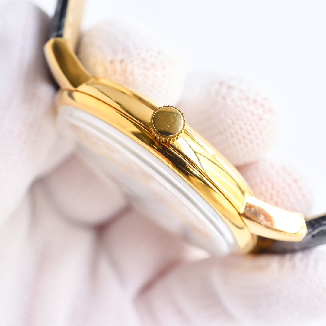 Luxury dial -Yellow gold - Brown Leather - Automatic - 42mm