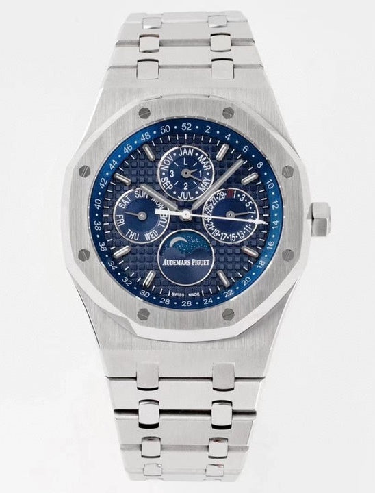 Blue White - Silver 904L Steel - Automatic - 41mm