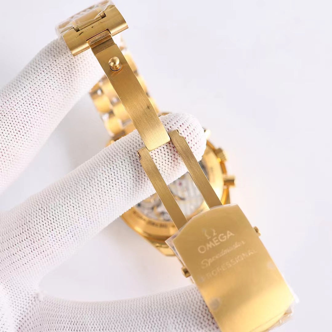 Chronograph - Green - Yellow Gold 904L Steel - Manual winding - 42mm