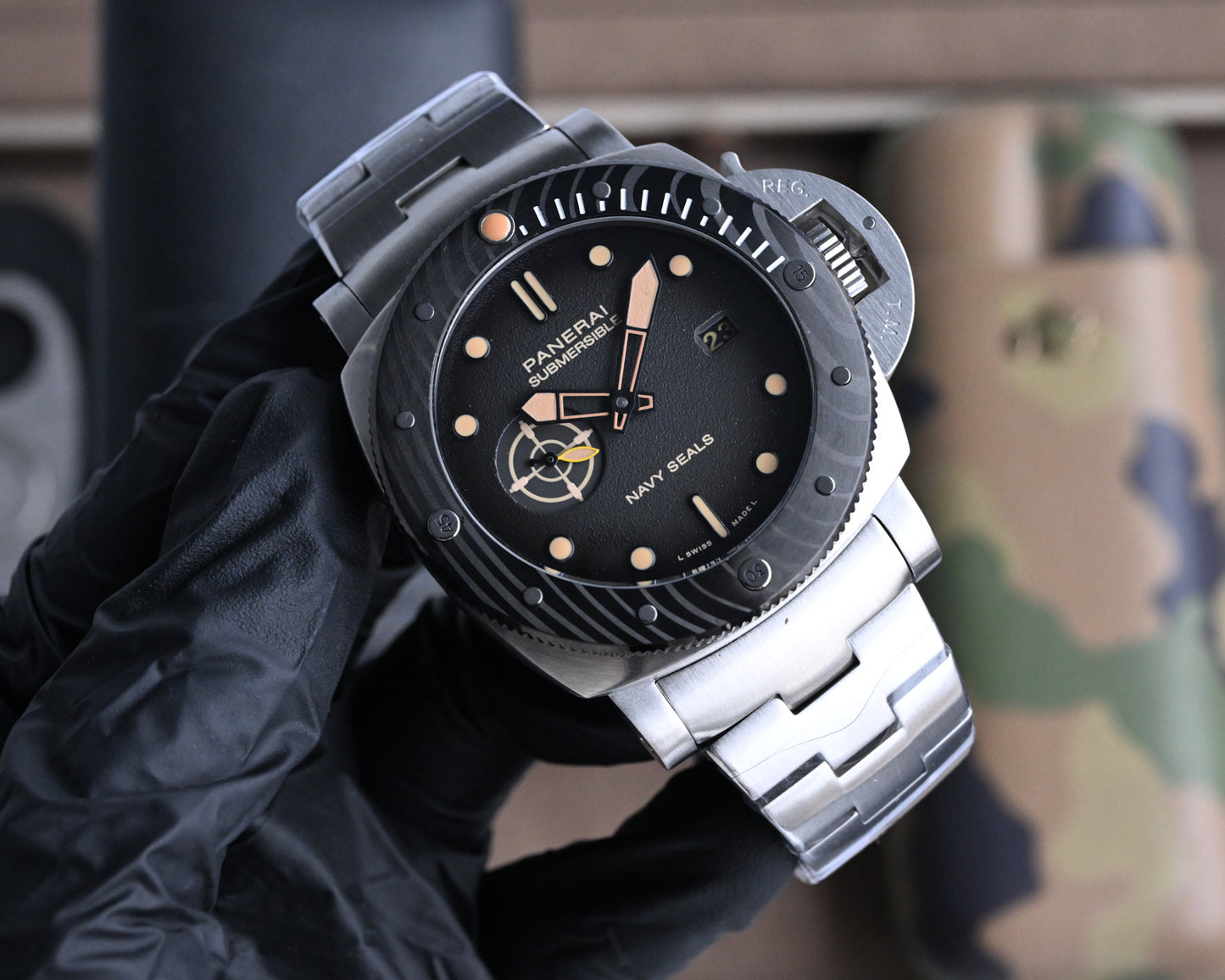 316L Black Silver - White 316L Steel - Automatic - 47mm