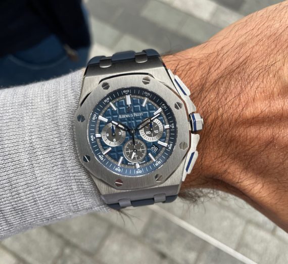 Chronograph-Blue Silver OFFs - Blue Rubber - Automatic - 43mm
