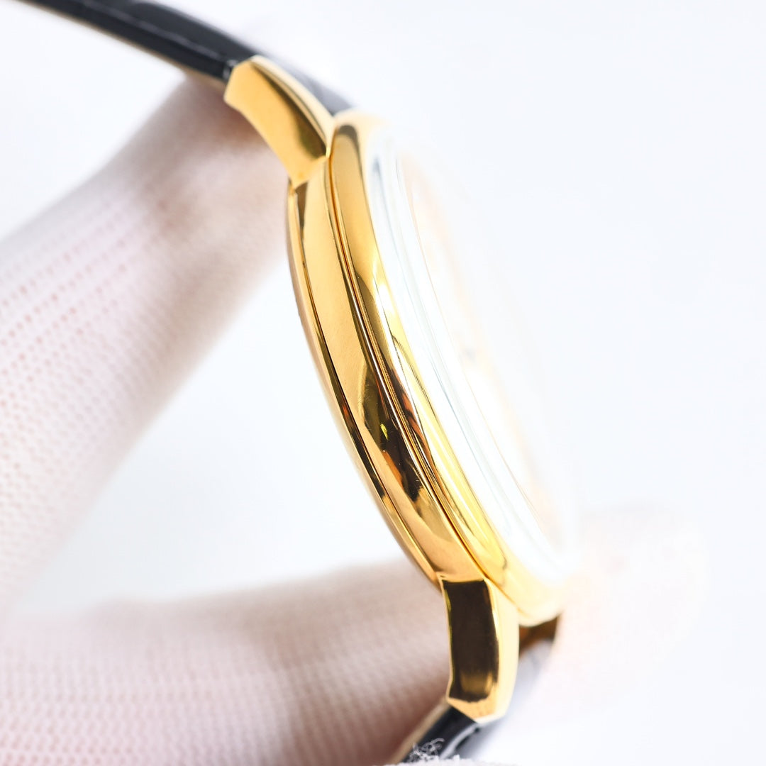 Luxury dial -Yellow gold - Brown Leather - Automatic - 42mm