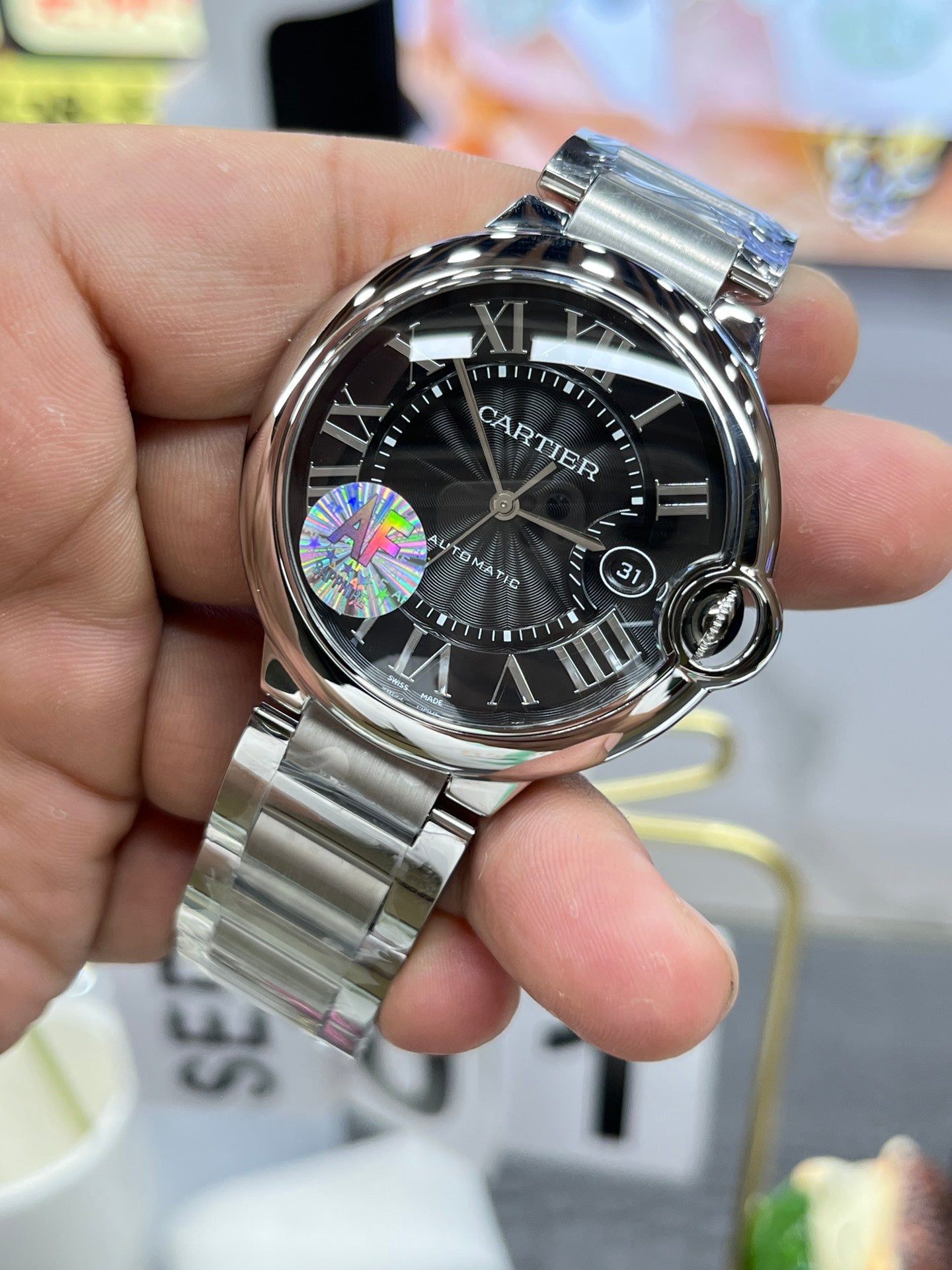 Black Dial - White 904L Steel - Automatic - 41mm