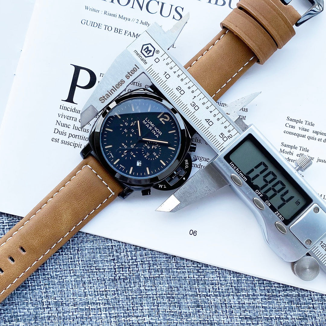 Chronograph - Brown Leather - Quartz - 50mm