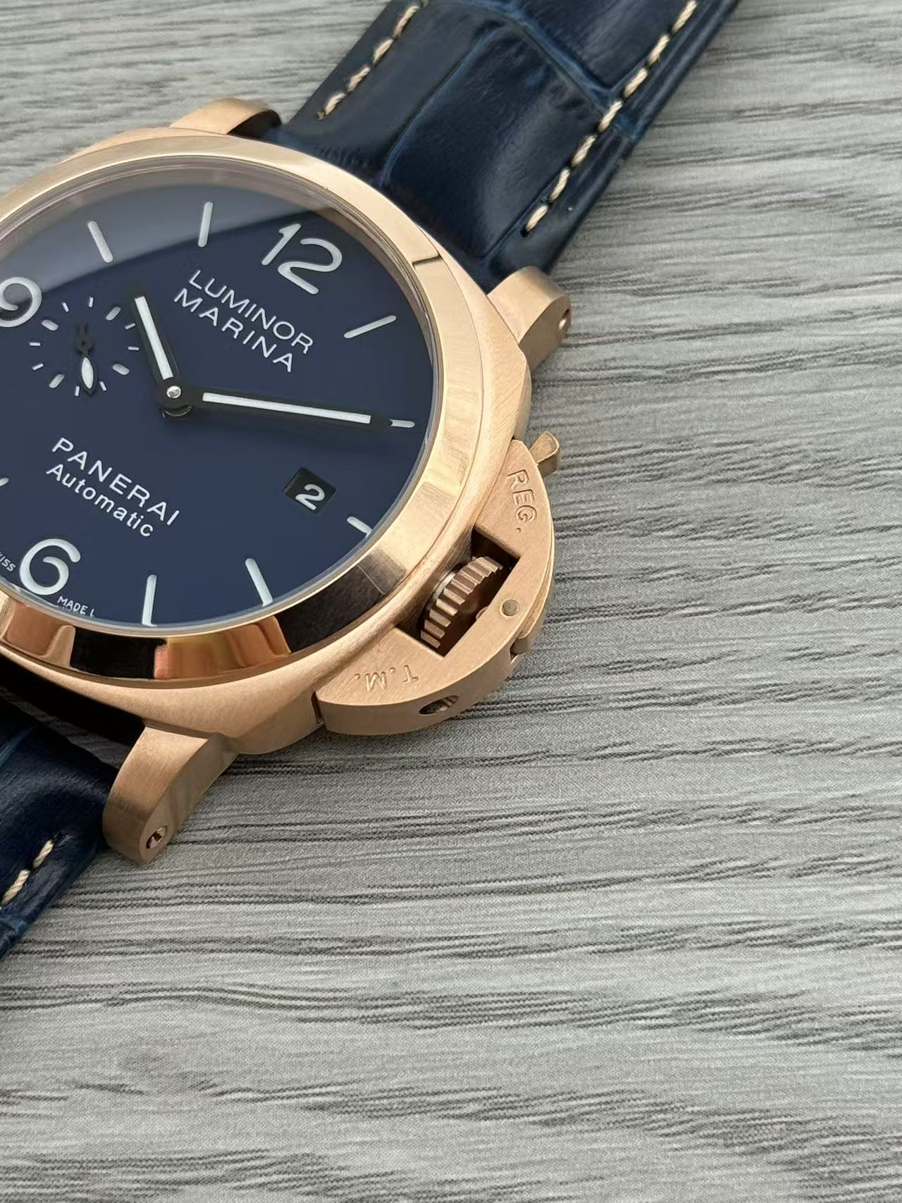 Blue Yellow - 904L Steel - Blue Leather -Automatic - 44mm