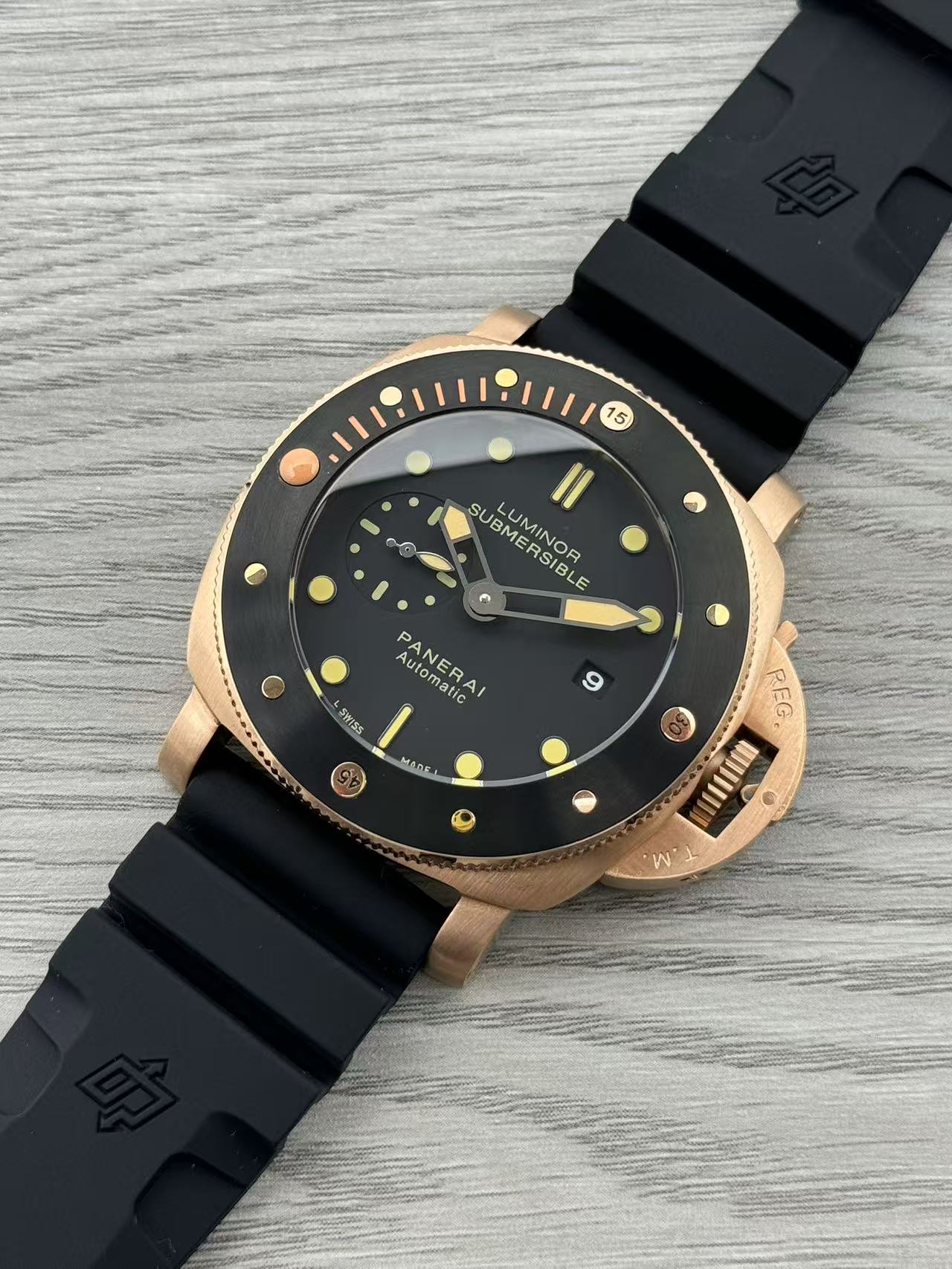 Black Yellow - 904L Steel - Black Rubber -Automatic - 47mm
