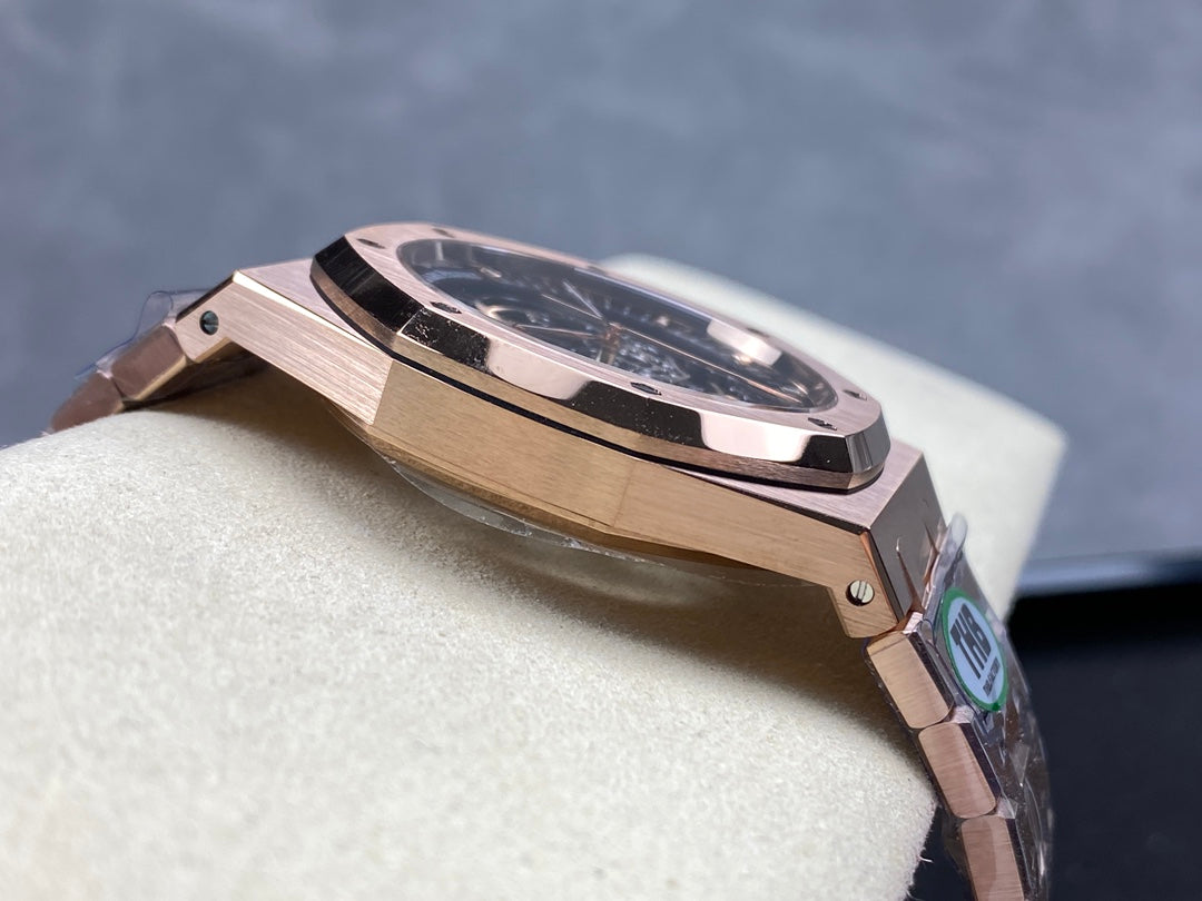 TOP 15407- Hollow Rosegold steel - Automatic - 41mm