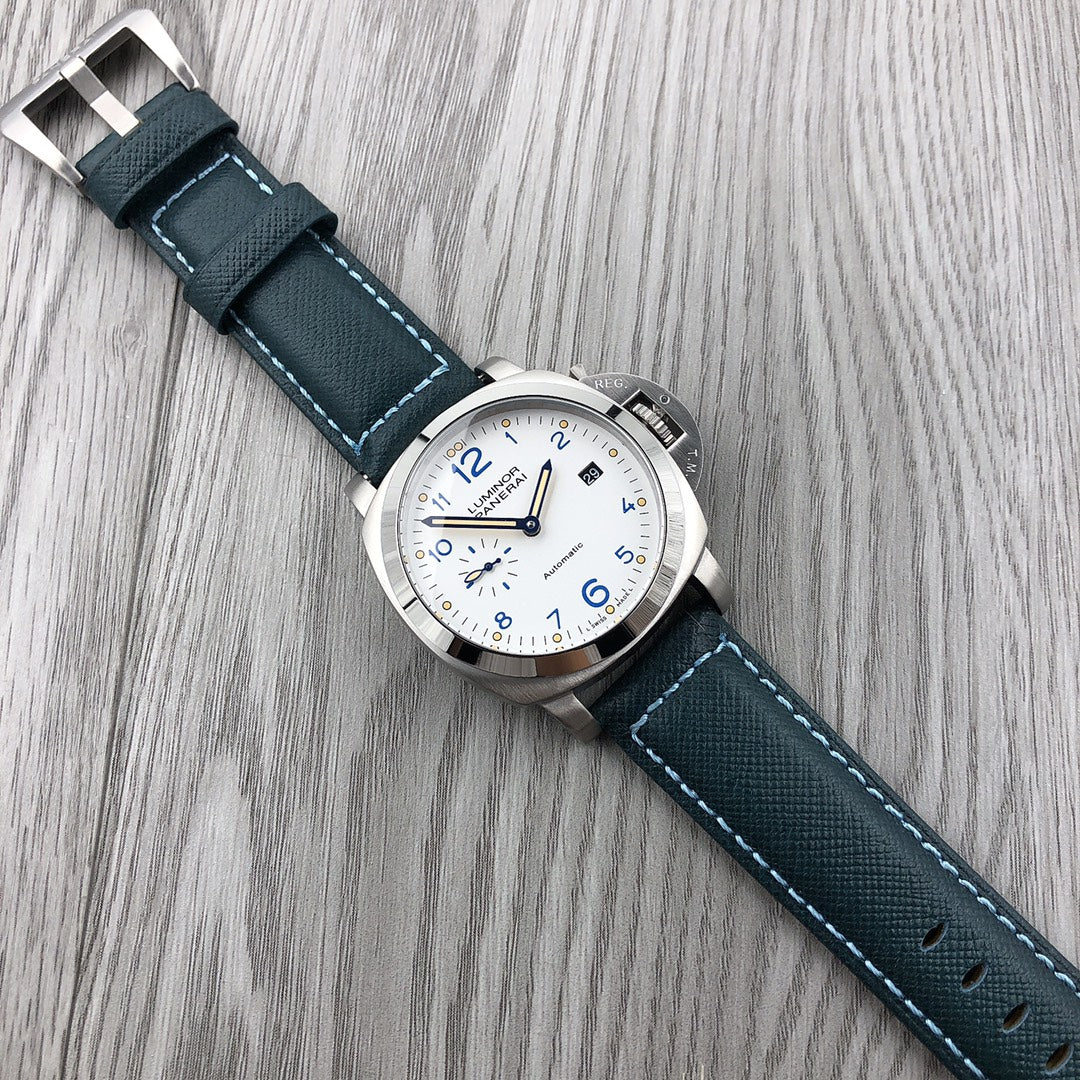 White Silver 904L Steel - Blue Rubber -Automatic - 44mm