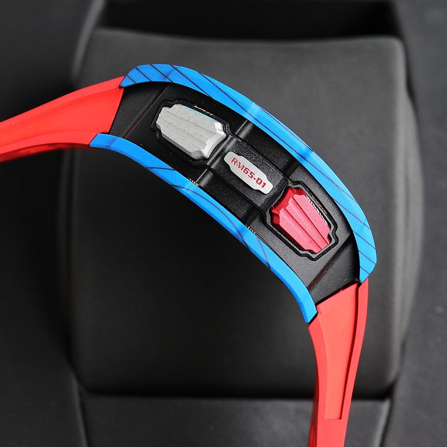 Chronograph - Blue Ceramic- Red Rubber- Self-winding - QUARTZ - 41*49mm