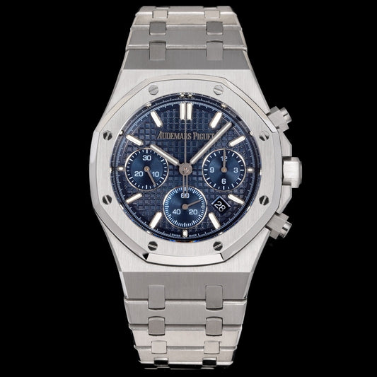 Chronograph- HBF-26240st- Blue -Silver 904L Steel- Automatic - 41mm