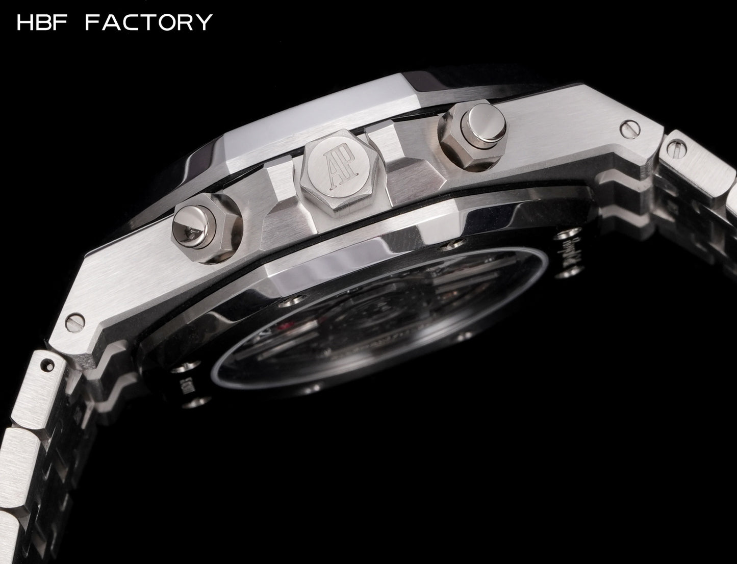 Chronograph- HBF-26240st- Blue -Silver 904L Steel- Automatic - 41mm