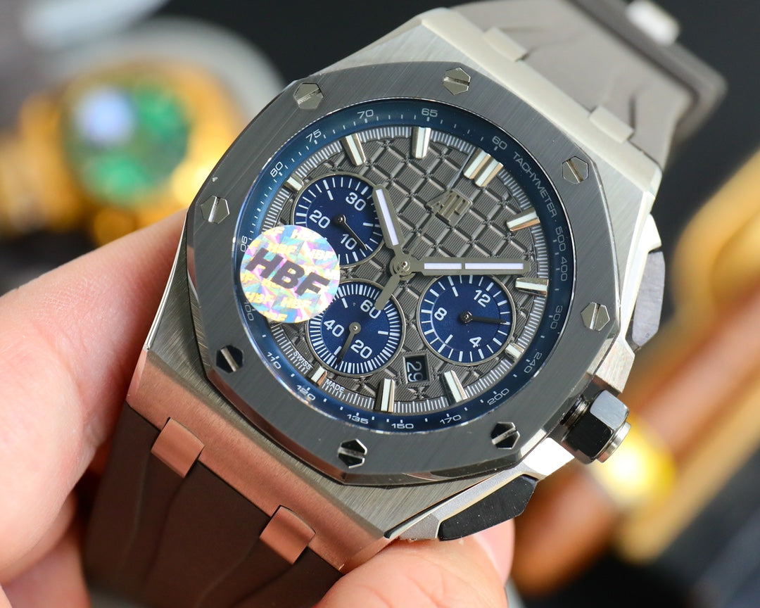 TOP! Grey Ceramic Bezel - Grey Rubber - Automatic - 43mm