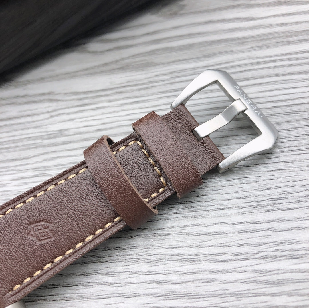 316L Steel Silver - Brown Rubber - Automatic - 47mm