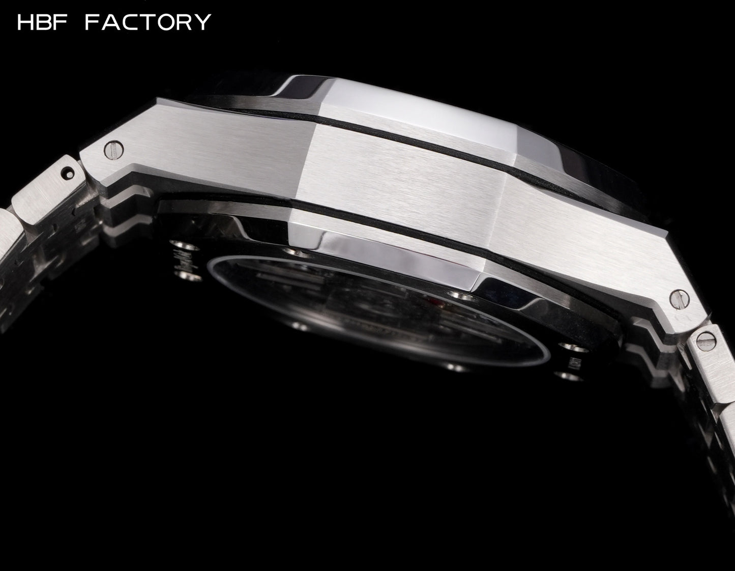 Chronograph- HBF-26240st- Blue -Silver 904L Steel- Automatic - 41mm