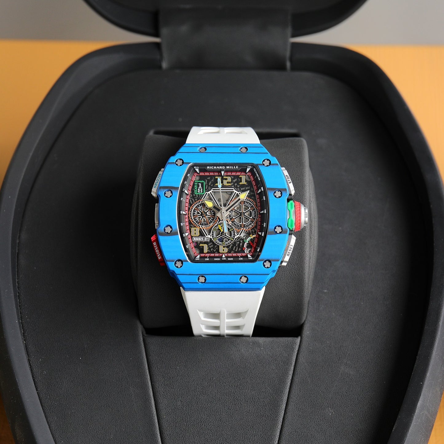 Chronograph - Blue Ceramic- White Rubber- Self-winding - QUARTZ - 41*49mm