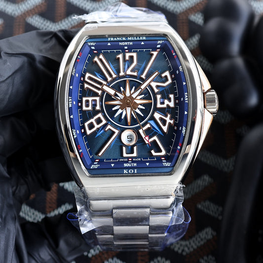 Blue White - Silver 904L Steel - Automatic - 44*54mm