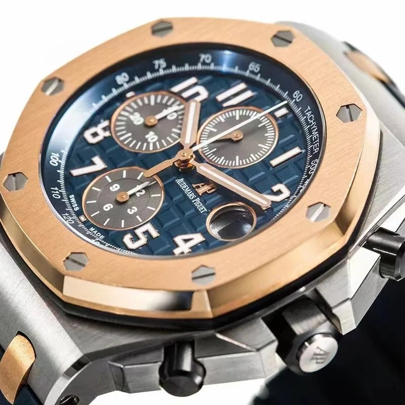 Chronograph- Blue -Yellow Ceramic- Navy Rubber - Automatic - 42mm