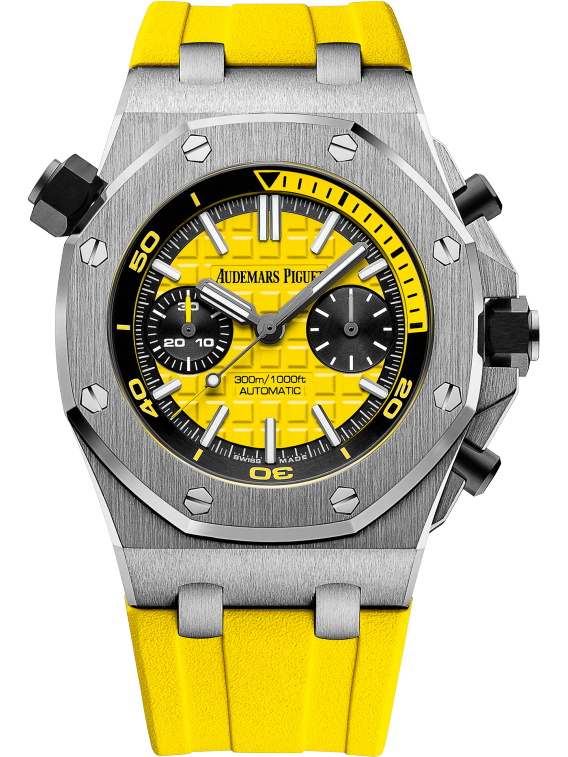 Yellow -Yellow Rubber - Quartz - 42mm