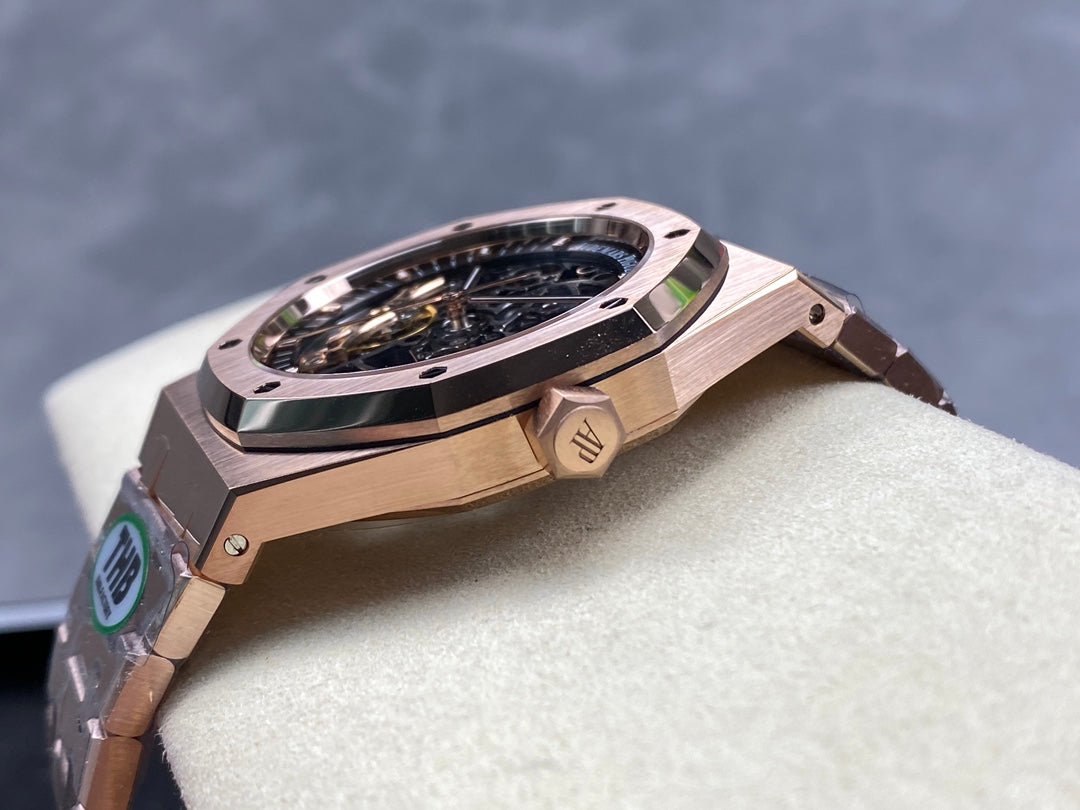 TOP 15407- Hollow Rosegold steel - Automatic - 41mm