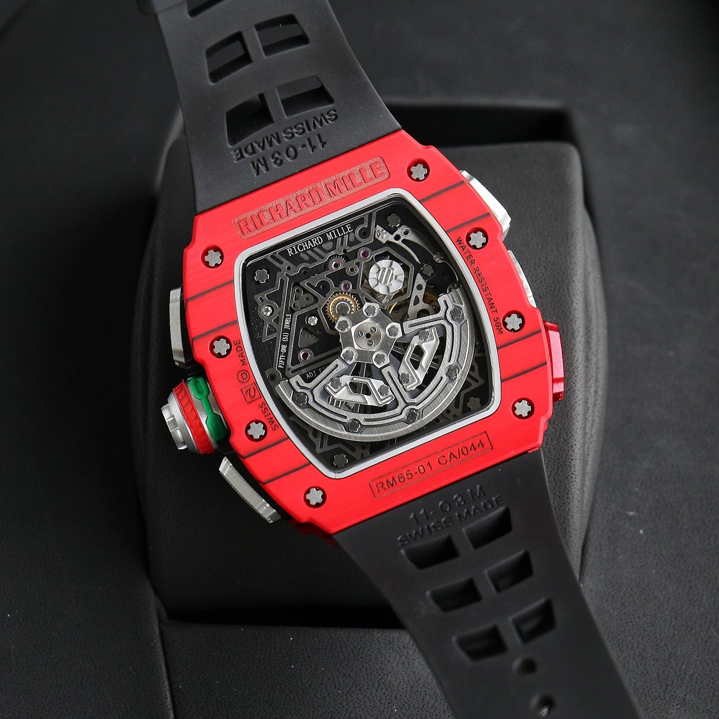 Chronograph - Red Ceramic- Black Rubber- Self-winding - QUARTZ - 41*49mm