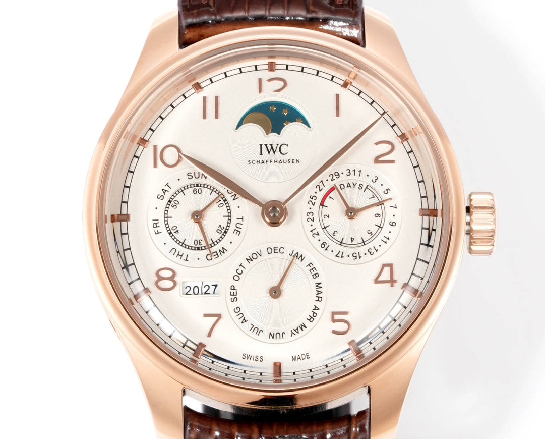 White Yellow - Brown Leather - Automatic -42mm