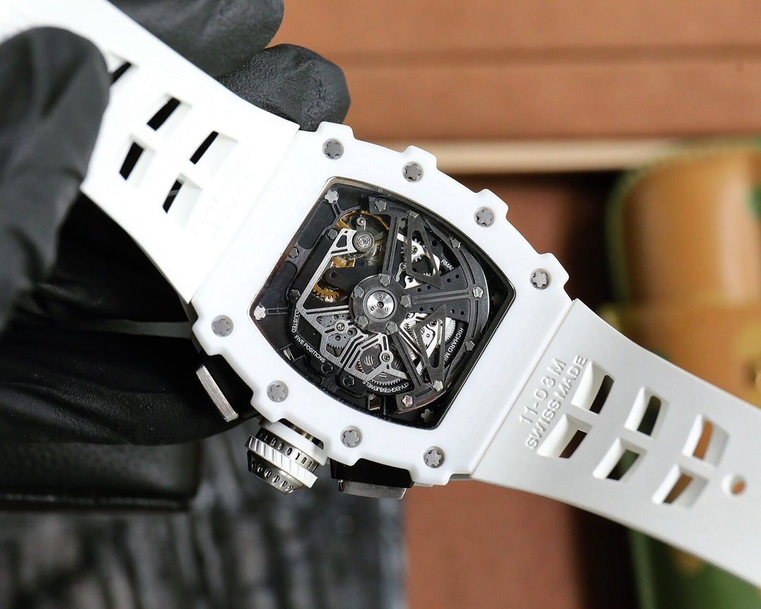 Chronograph - Black Ceramic - White Rubber - Automatic - 40*51mm