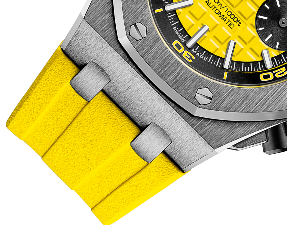 Yellow -Yellow Rubber - Quartz - 42mm