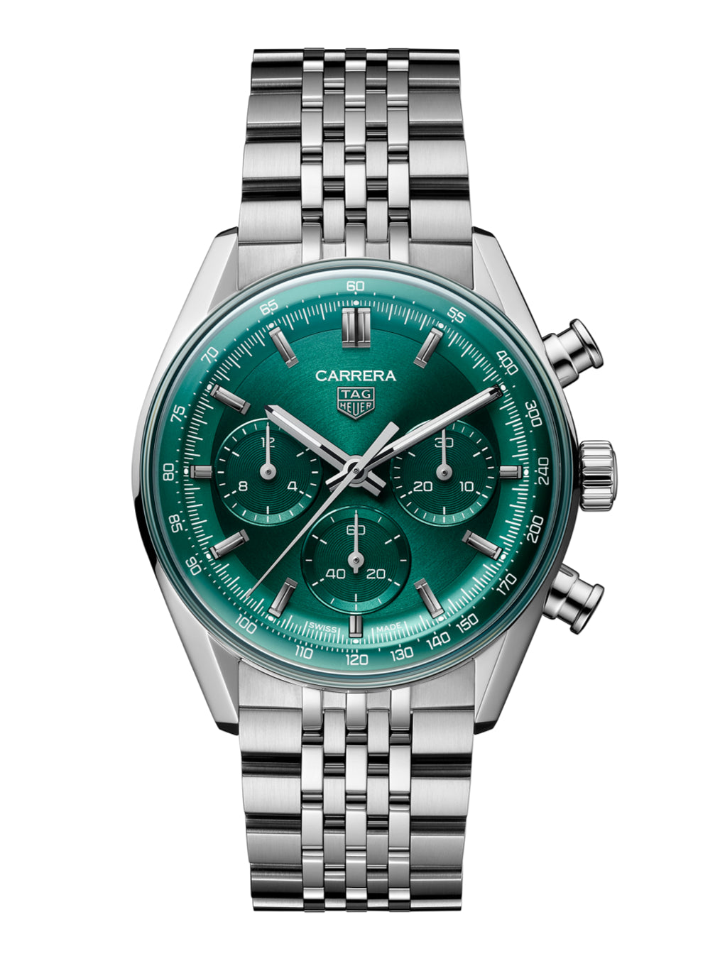 Chronograph - Green Silver-904L Steel - Quartz - 41mm