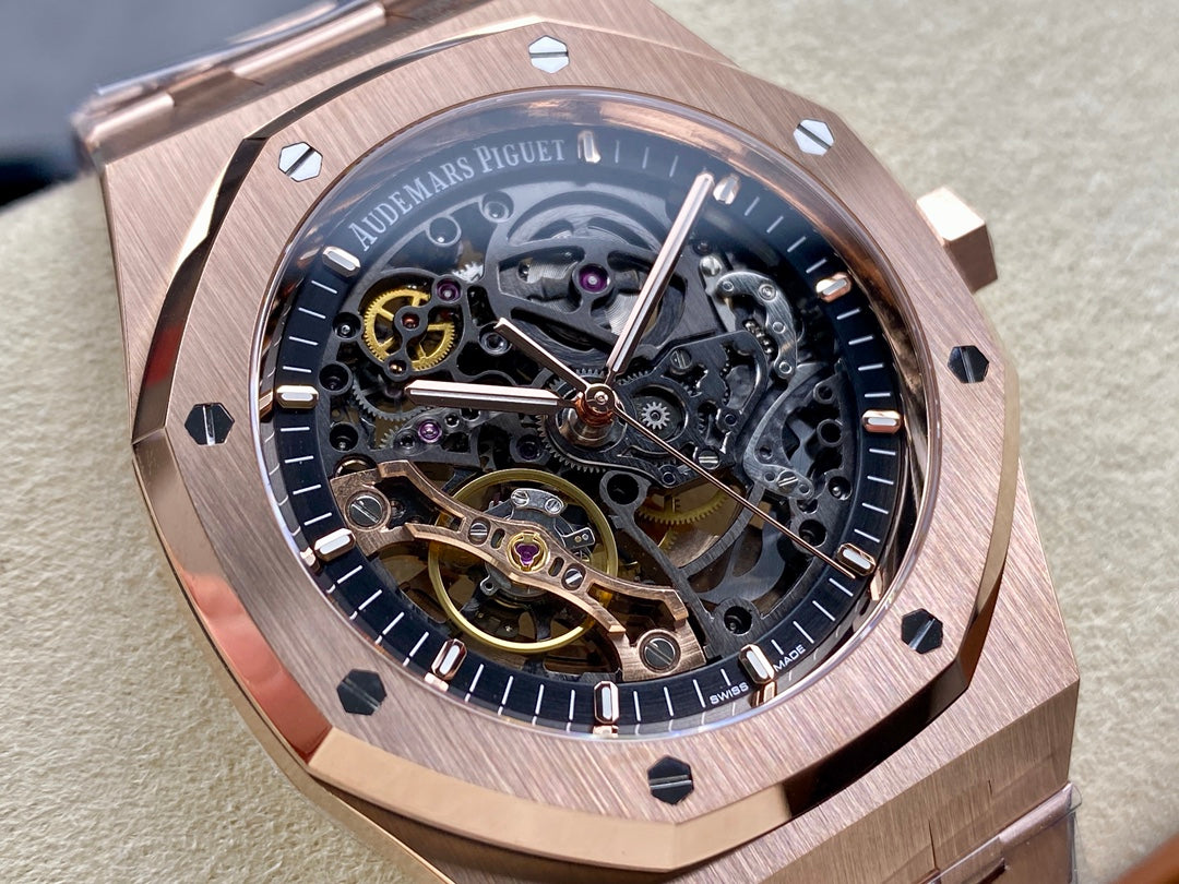 TOP 15407- Hollow Rosegold steel - Automatic - 41mm