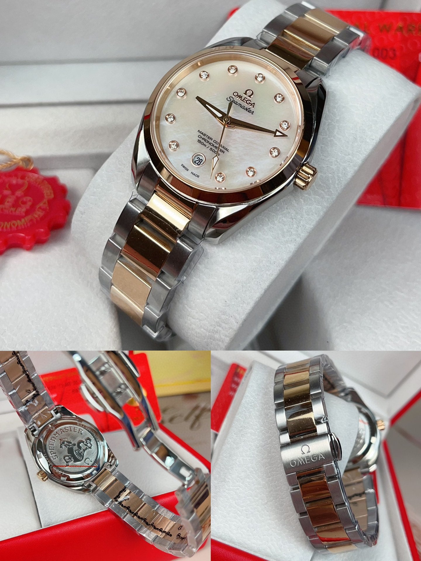 LADY -White Silver- White Yellow 904L Steel- Quartz - 34mm