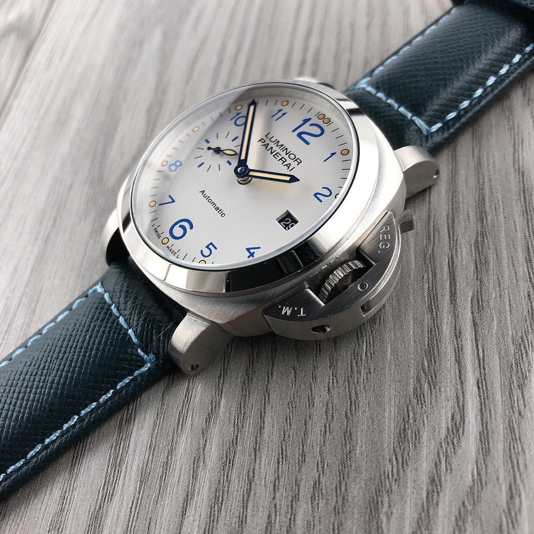 White Silver 904L Steel - Blue Rubber -Automatic - 44mm