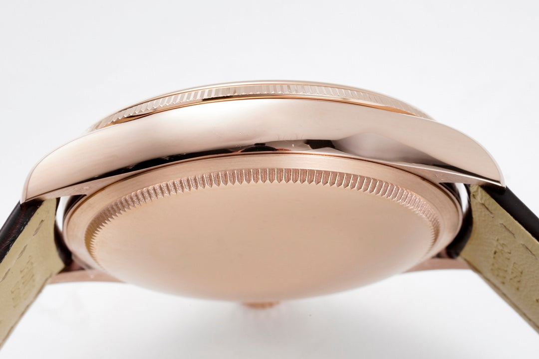 Black -904L Rosegold - Brown Leather - Automatic - 39mm