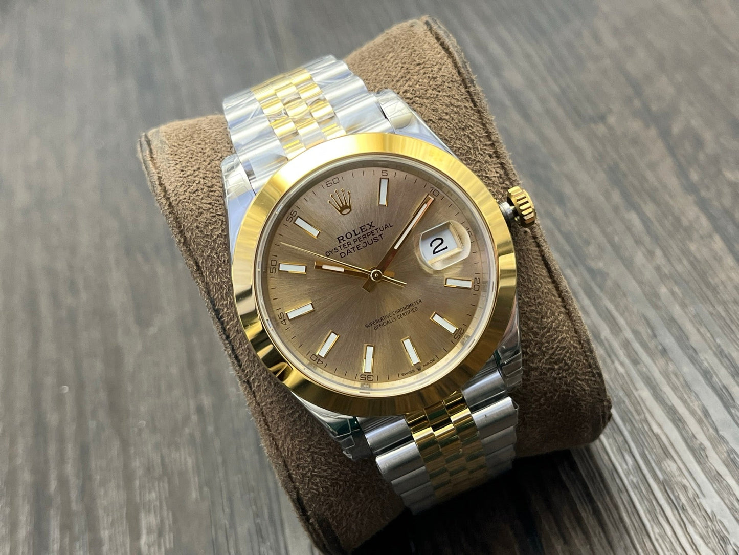 C-Factory -Yellow Gold - Smooth Bezel - Silver 904L Steel- Automatic - 41mm