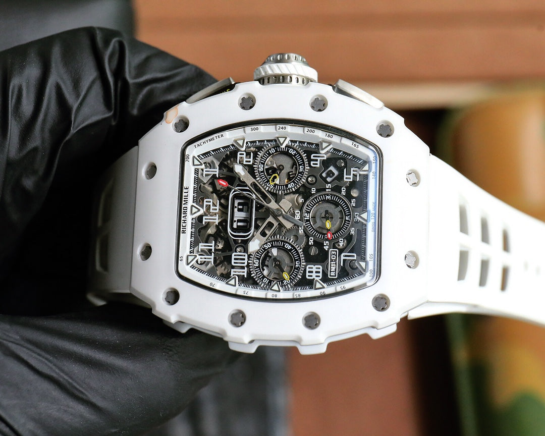 Chronograph - Black Ceramic - White Rubber - Automatic - 40*51mm