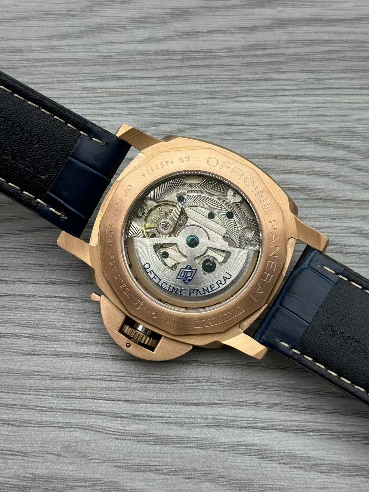 Blue Yellow - 904L Steel - Blue Leather -Automatic - 44mm