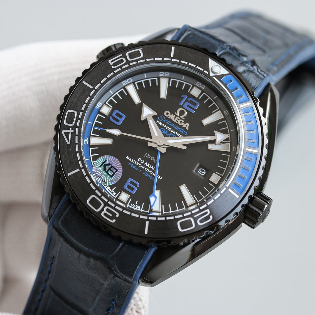 Black Blue Steel - Blue Leather - Automatic - 45.5mm
