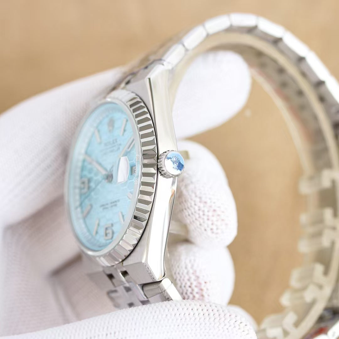 L-Dweller - 127336- Ice blue - Silver 904L Steel- Ultra-thin-Automatic - 40/36mm